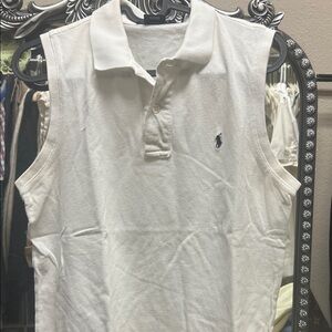 Polo by Ralph Lauren Cream Sleeveless Shirt